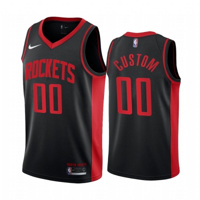 Houston Rockets Personalized Black NBA Swingman 2020 21 Earned Edition Jersey